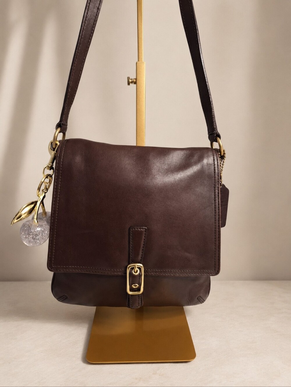 Coach Legacy Slim Flap Vintage 2002 Brown Leather Crossbody Bag EUC